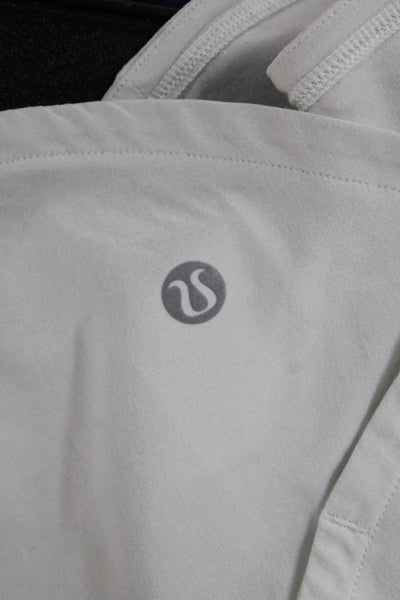 Lululemon Women Hot Pants White Pull On Synthetic Blend Sports Size 6