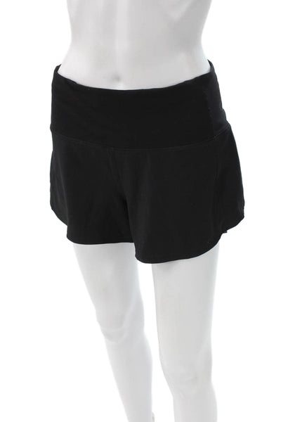 Lululemon Women Hot Pants Black Polyester Pull On Sports Size 6