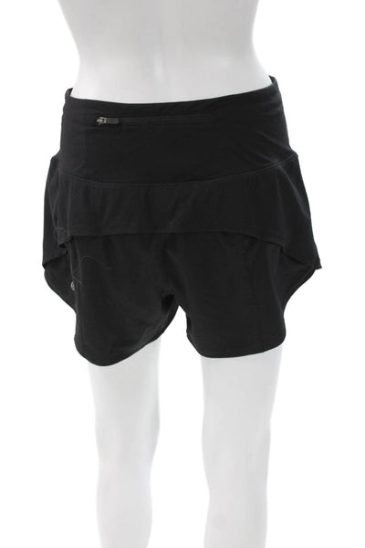 Lululemon Women Hot Pants Black Polyester Pull On Sports Size 6