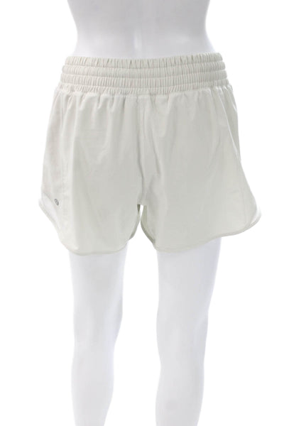 Lululemon Womens Hot Pants Beige Polyester Solid Pull On Size 6