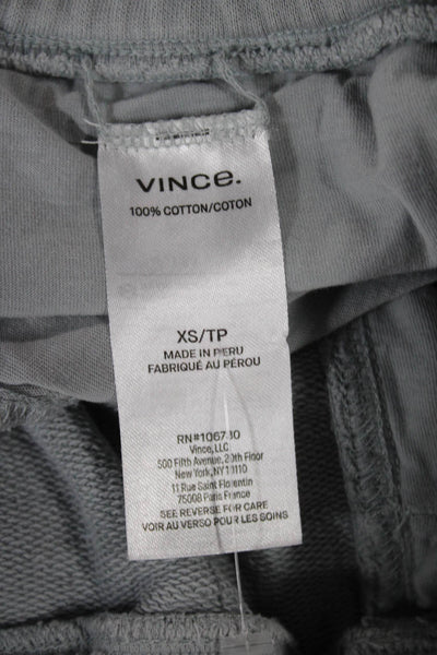 Vince Unisex Adults Gray Cotton Sweatpants Drawstring Size XS