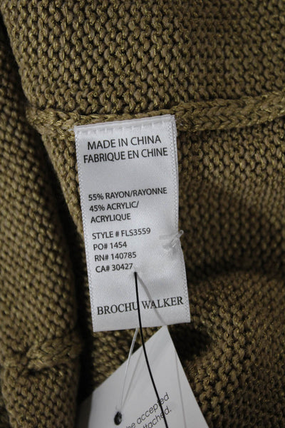 Brochu Walker Womens Halter Tank Sleeveless Gold Rayon Blend Size XS