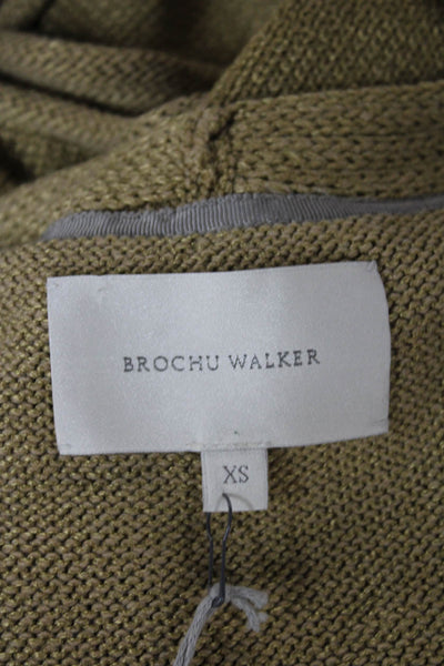 Brochu Walker Womens Halter Tank Sleeveless Gold Rayon Blend Size XS