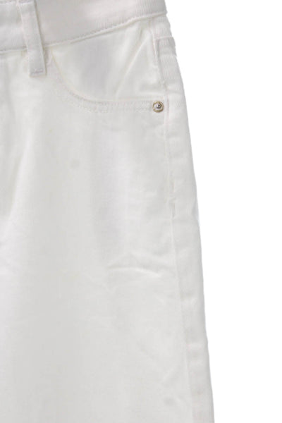 DL1961 Women Tapered Jeans White High Rise 100% Cotton Size 24