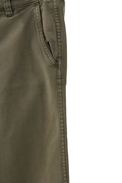Current/Elliott Womens Green Chino Pants Utility Cotton Viscose Size 24