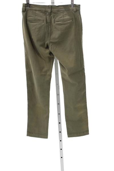 Current/Elliott Womens Green Chino Pants Utility Cotton Viscose Size 24