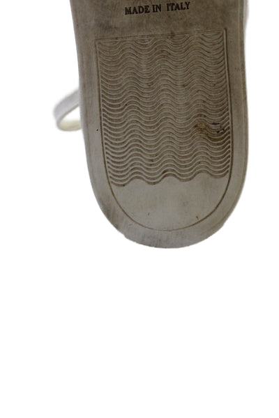 Brunello Cucinelli Womens Knit Lace Up Sneakers Beige Metallic Size 36 6
