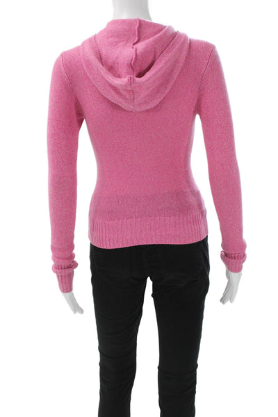 Vince Womens Hooded Pullover Sweater Pink Long Sleeve Size XS