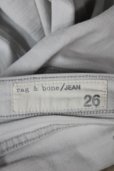 Rag & Bone Jean Womens Skinny Gray Cotton Jeans Size 26