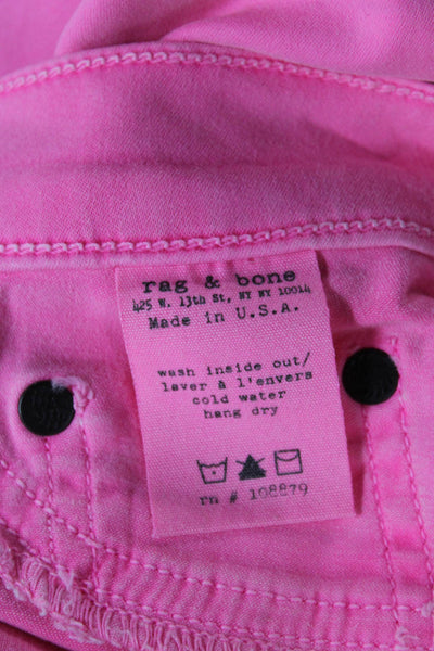 Rag & Bone Jean Womens Pink Cotton Skinny Jeans Size 25