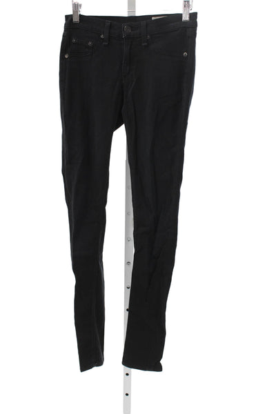 Rag & Bone Jean Women Skinny Black Jeans 31 Inseam Size 25