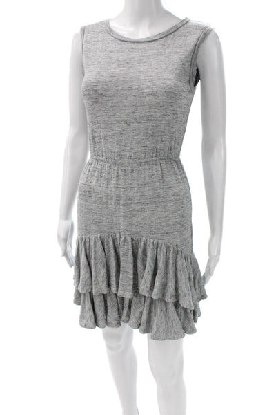 Rebecca Taylor Womens Fit & Flare Dress Gray Sleeveless Knit Size XS