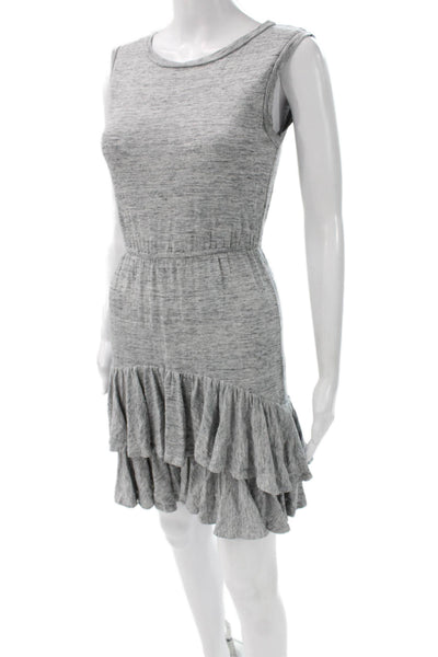 Rebecca Taylor Womens Fit & Flare Dress Gray Sleeveless Knit Size XS