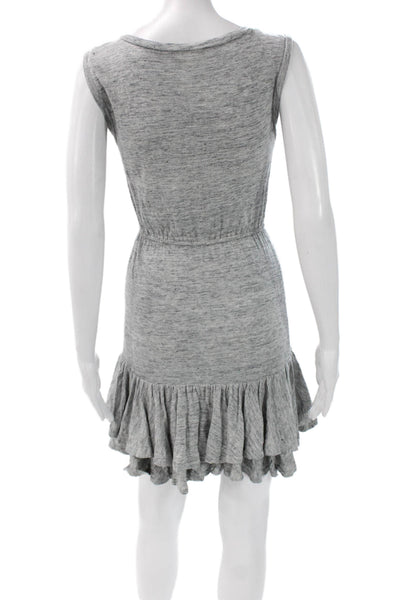 Rebecca Taylor Womens Fit & Flare Dress Gray Sleeveless Knit Size XS