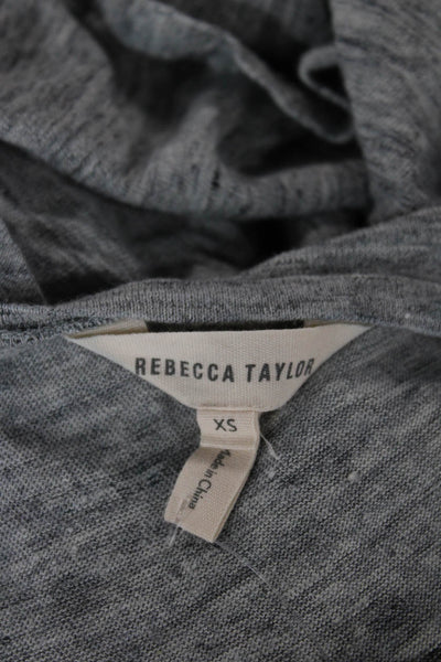Rebecca Taylor Womens Fit & Flare Dress Gray Sleeveless Knit Size XS
