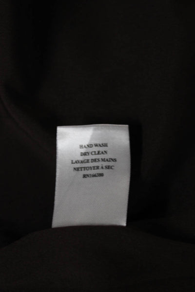 Torn by Ronny Kobo Womens Trench Coat Brown Geometric Open Size M