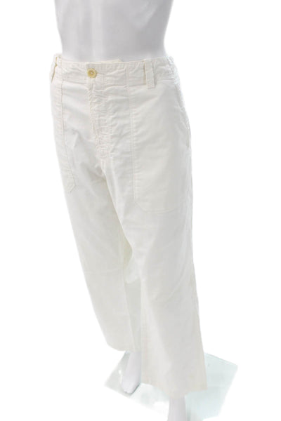 Rene Lezard Mens White Chino Pants 100% Cotton Nautical Size 34