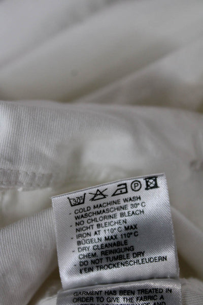 Rene Lezard Mens White Chino Pants 100% Cotton Nautical Size 34