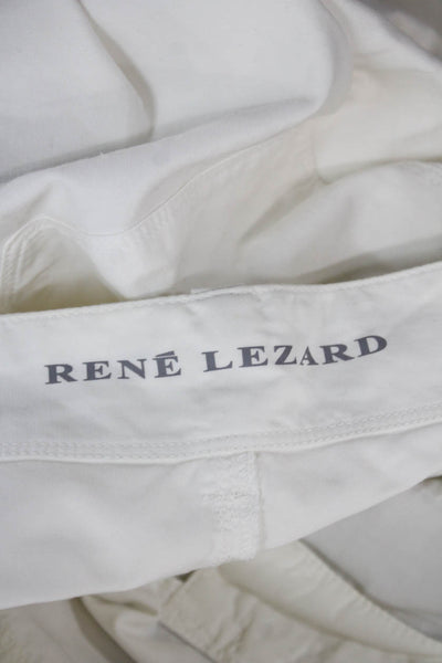 Rene Lezard Mens White Chino Pants 100% Cotton Nautical Size 34