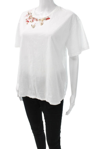 Weekend Max Mara Womens White T-Shirt Short Sleeve Round Neck Size XL