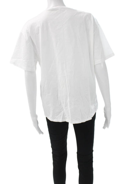 Weekend Max Mara Womens White T-Shirt Short Sleeve Round Neck Size XL