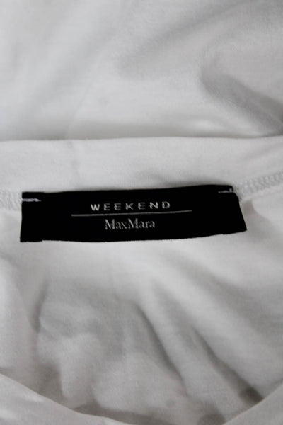 Weekend Max Mara Womens White T-Shirt Short Sleeve Round Neck Size XL