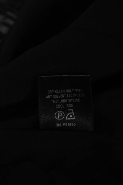 Lafayette 148 New York Women Basic Jacket Black Cotton Blend Abstract Size 14