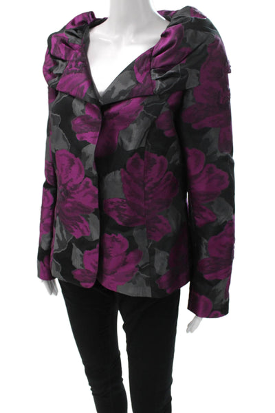 Lafayette 148 New York Women Black Floral Pantsuit Size 12