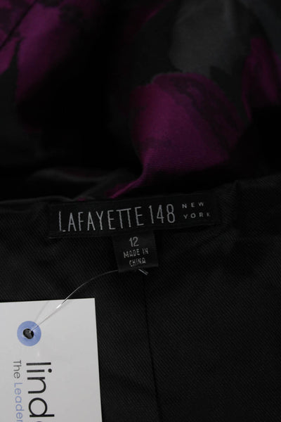 Lafayette 148 New York Women Black Floral Pantsuit Size 12