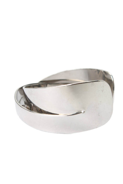 Jenny Bird Womens Silver Tone Crossover Cuff Bracelet