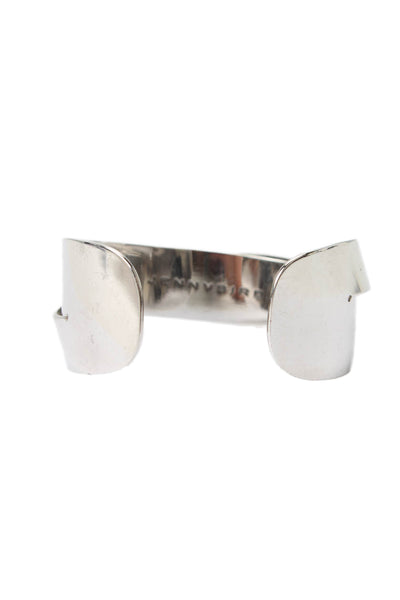 Jenny Bird Womens Silver Tone Crossover Cuff Bracelet