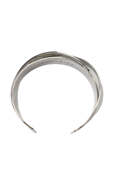Jenny Bird Womens Silver Tone Crossover Cuff Bracelet