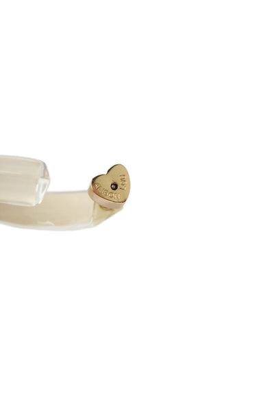 Alison Lou Womens Gold Plated Clear Lucite Small Jelly Hoops