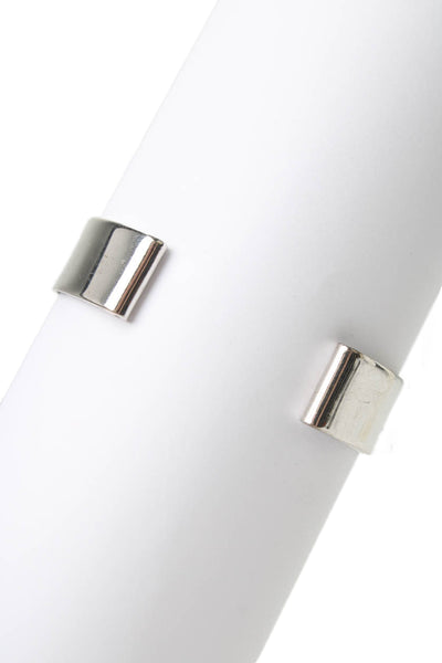Jenny Bird Womens Silver Tone Folded Edge Cuff Bracelet