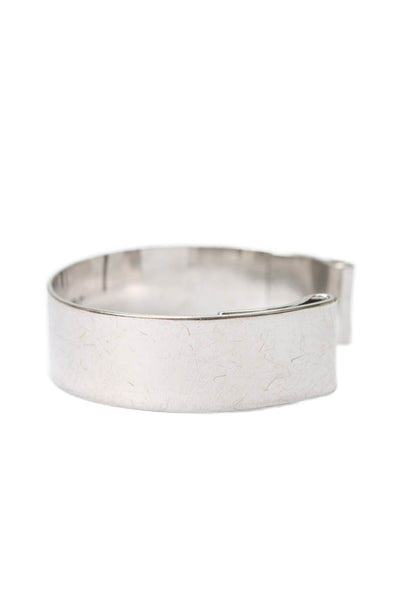 Jenny Bird Womens Silver Tone Folded Edge Cuff Bracelet