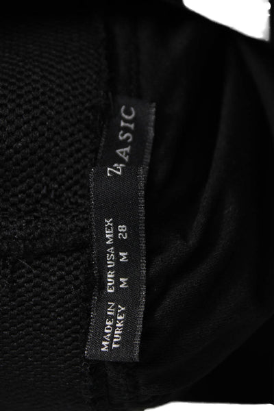 Zara Basic Women Black Pleated Mini Skirt Polyester Size M