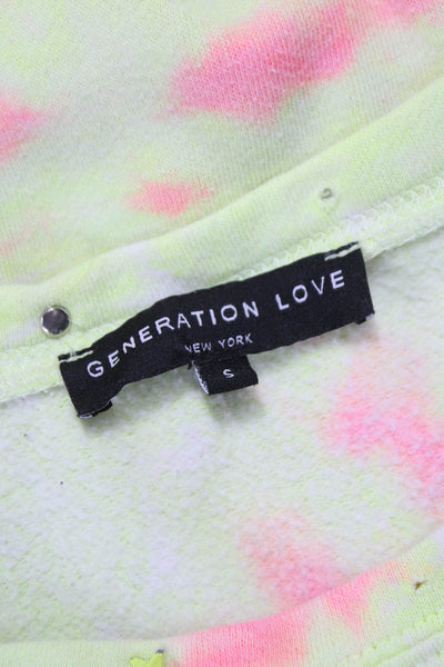 Generation Love Women Multicolor Tie-Dye Pullover Sweatshirt Long Sleeve Size S