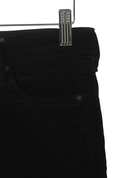AG Adriano Goldschmied Unisex Ankle Pants Black Cotton Modal Size 26
