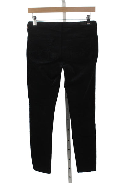 AG Adriano Goldschmied Unisex Ankle Pants Black Cotton Modal Size 26
