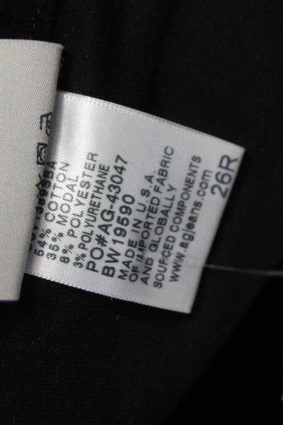 AG Adriano Goldschmied Unisex Ankle Pants Black Cotton Modal Size 26