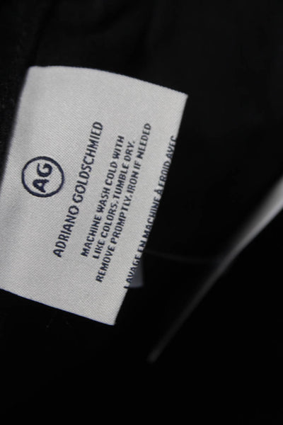 AG Adriano Goldschmied Unisex Ankle Pants Black Cotton Modal Size 26