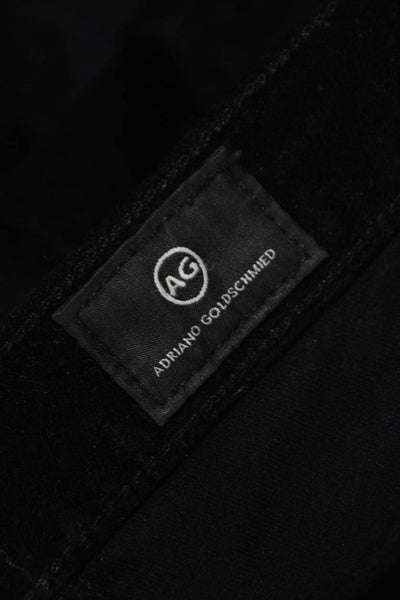 AG Adriano Goldschmied Unisex Ankle Pants Black Cotton Modal Size 26