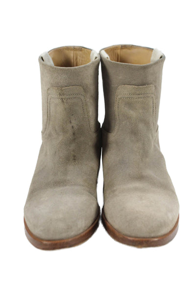Rag & Bone Womens Suede Pull On Ankle Boots Taupe Beige Size 37 7