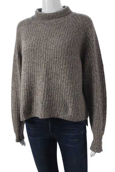 360 Sweater Women Pullover Cashmere High Neck Long Sleeve Multicolor Size S