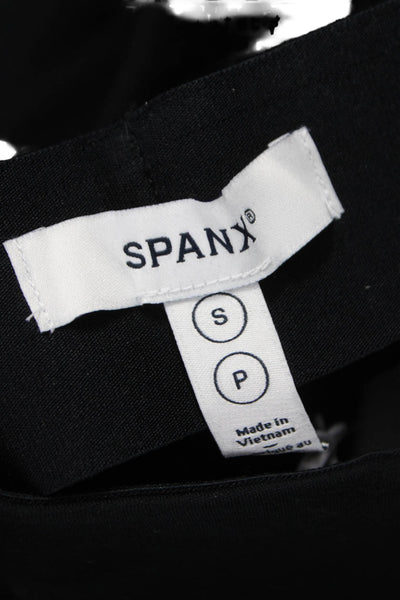 Spanx Women Dress Pants Black Viscose Pull On Petite Size S