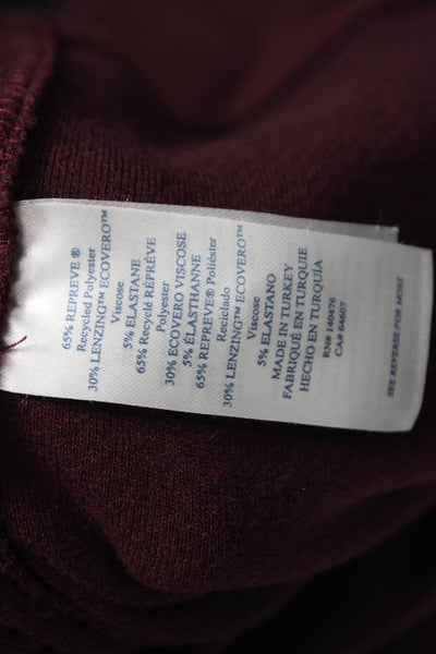 Faherty Mens Button Front Long Sleeve Collared Knit Shirt Red Size Medium