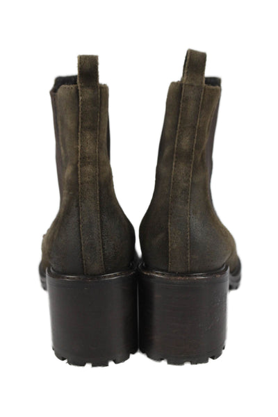 Thursday Boot Co Womens Suede Stretch Inset Ankle Booties Brown Size 9.5