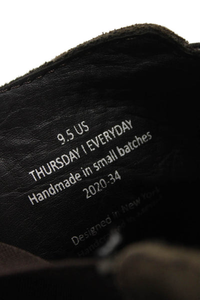 Thursday Boot Co Womens Suede Stretch Inset Ankle Booties Brown Size 9.5