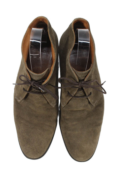 Massimo Dutti Mens Suede Lace Up Oxford Shoes Brown Size 43
