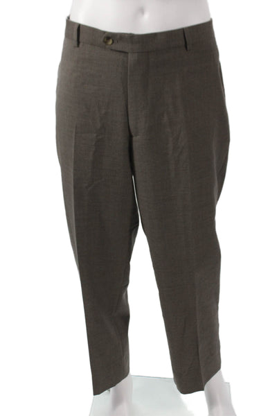 Pronto Uomo Mens Gray 2 Piece Wool Suit Business Size 46
